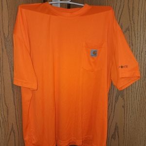 COPY - New Carhartt Men's short sleeve shirt. Dry fit,cool,color is orange.
